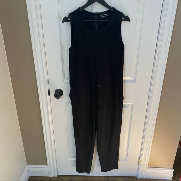 Eileen Fisher Black Jumpsuit Romper organic cotton small - Picture 1 of 9